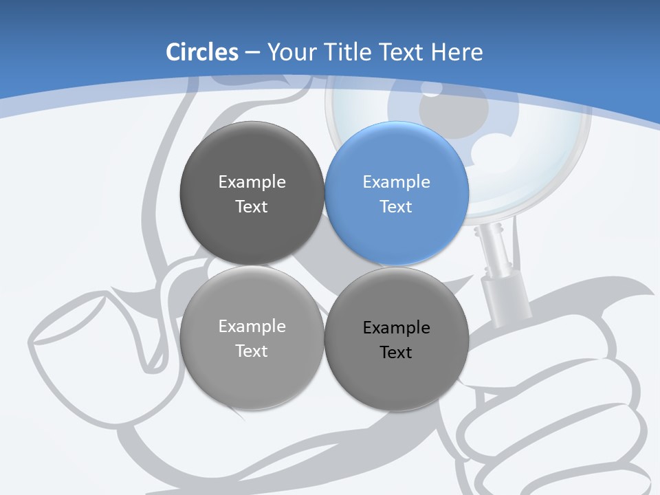 Hand Detective Glass PowerPoint Template