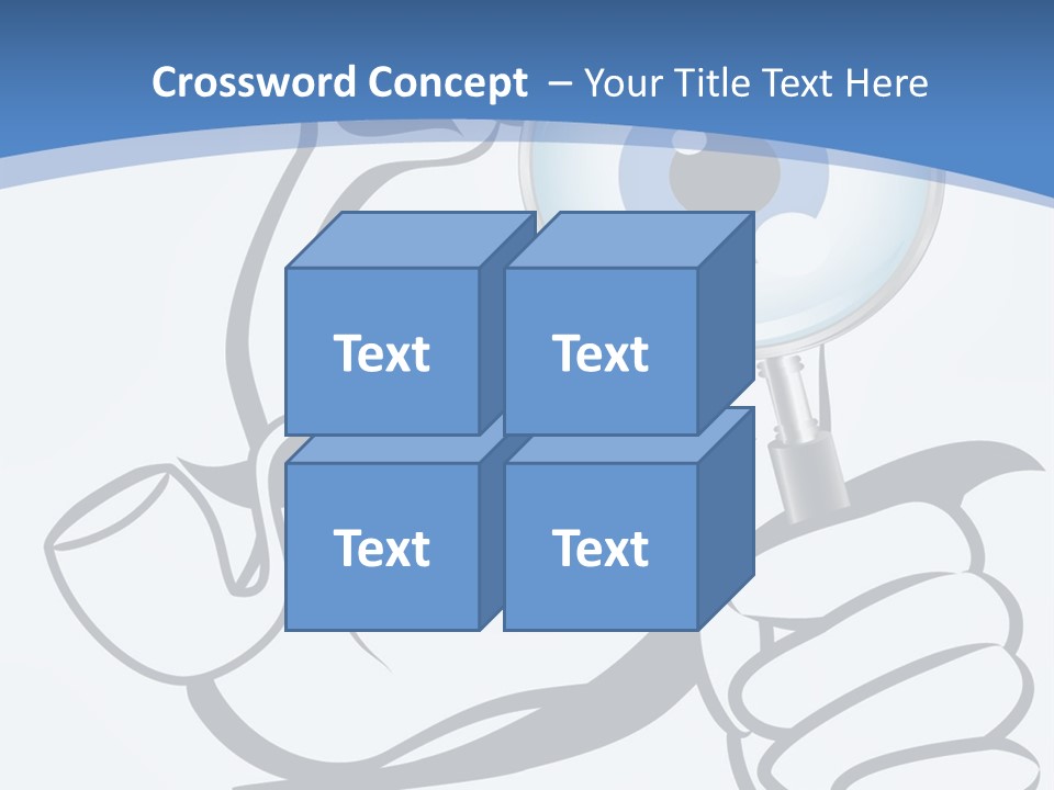 Hand Detective Glass PowerPoint Template