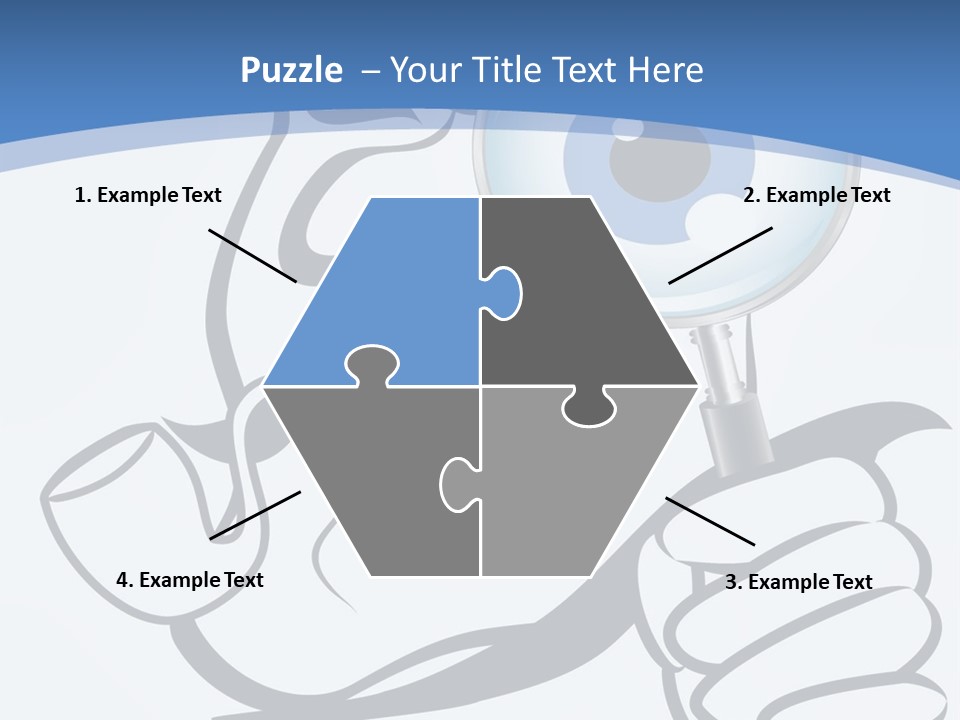 Hand Detective Glass PowerPoint Template
