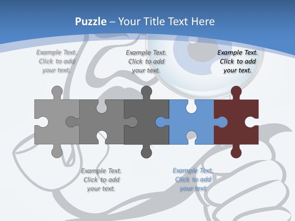 Hand Detective Glass PowerPoint Template