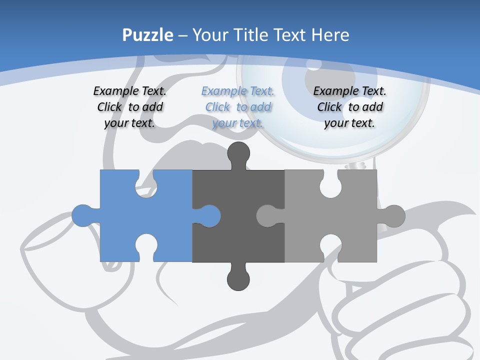 Hand Detective Glass PowerPoint Template