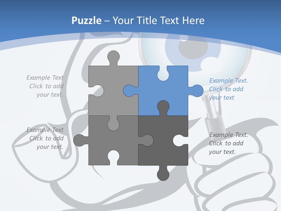 Hand Detective Glass PowerPoint Template