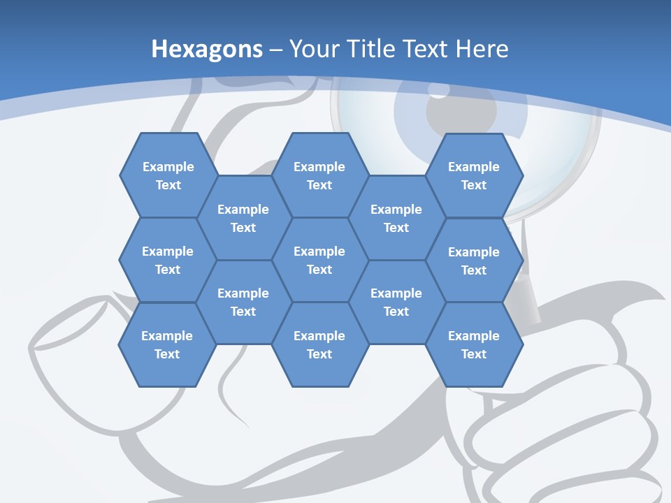 Hand Detective Glass PowerPoint Template