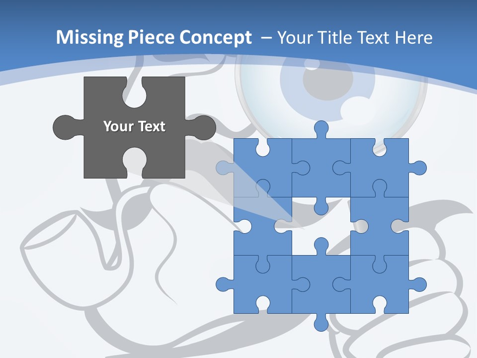 Hand Detective Glass PowerPoint Template