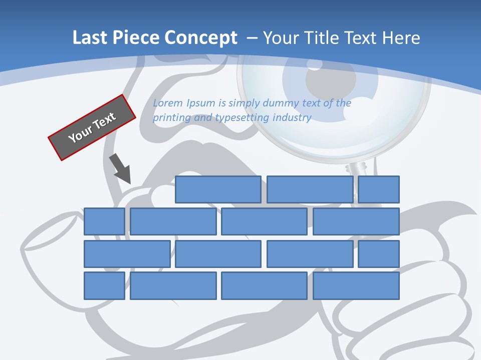 Hand Detective Glass PowerPoint Template