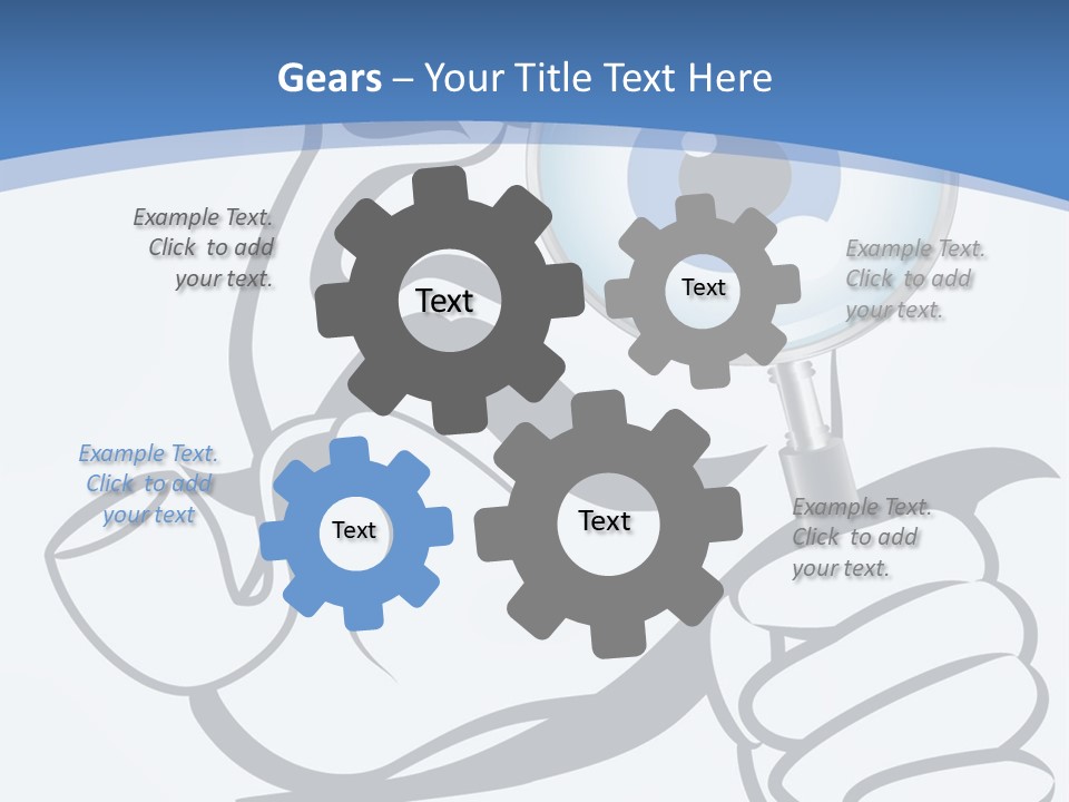 Hand Detective Glass PowerPoint Template