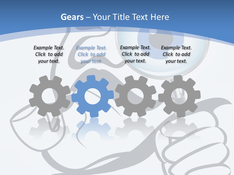 Hand Detective Glass PowerPoint Template