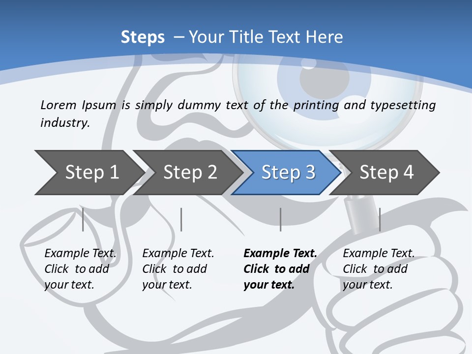 Hand Detective Glass PowerPoint Template