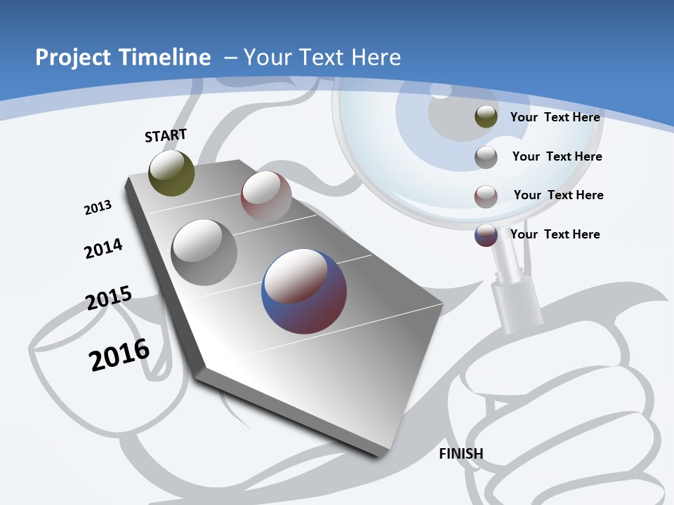 Hand Detective Glass PowerPoint Template