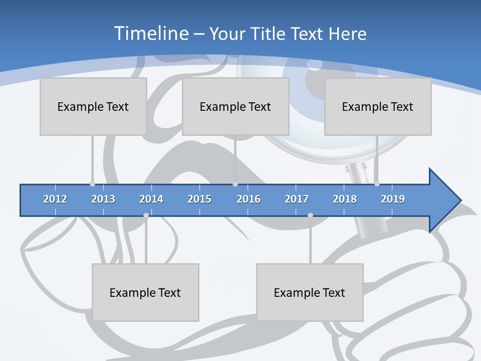 Hand Detective Glass PowerPoint Template