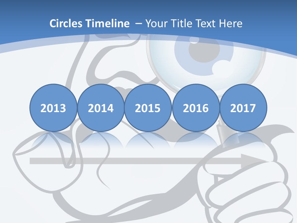 Hand Detective Glass PowerPoint Template