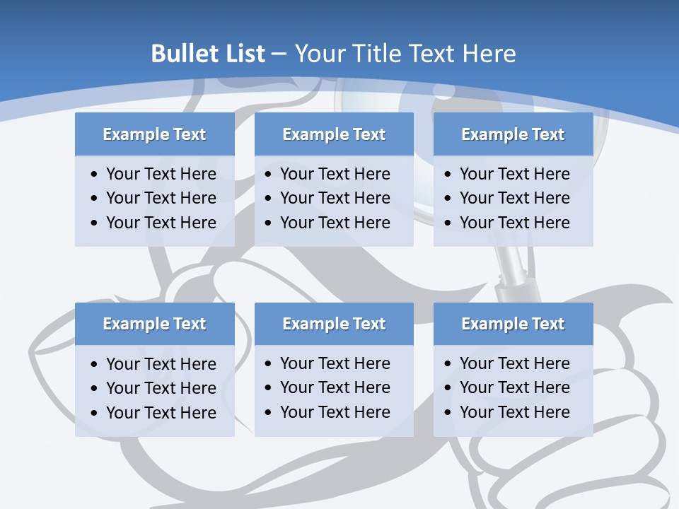 Hand Detective Glass PowerPoint Template
