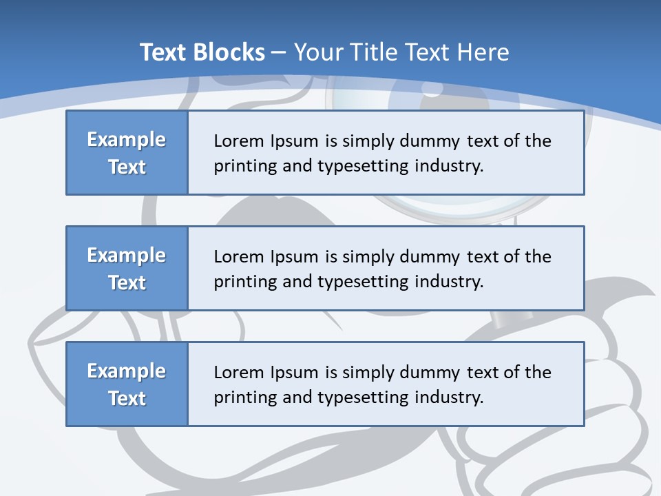Hand Detective Glass PowerPoint Template