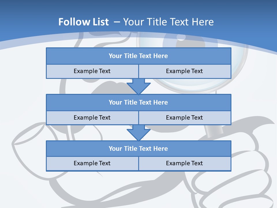 Hand Detective Glass PowerPoint Template