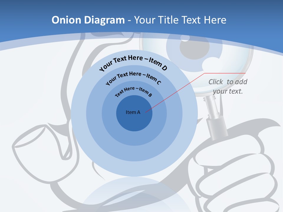 Hand Detective Glass PowerPoint Template