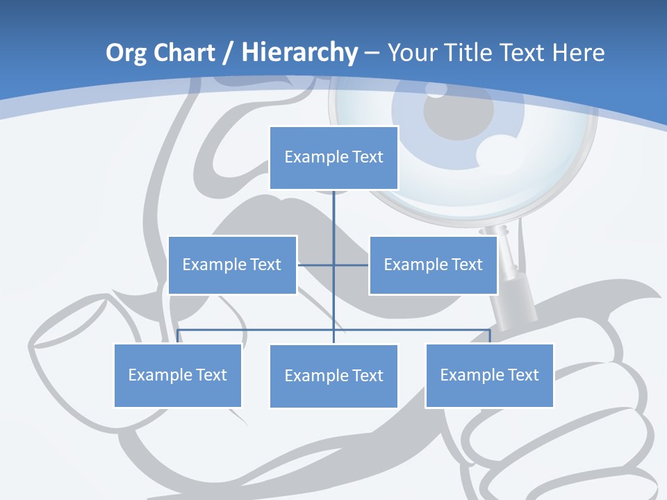 Hand Detective Glass PowerPoint Template