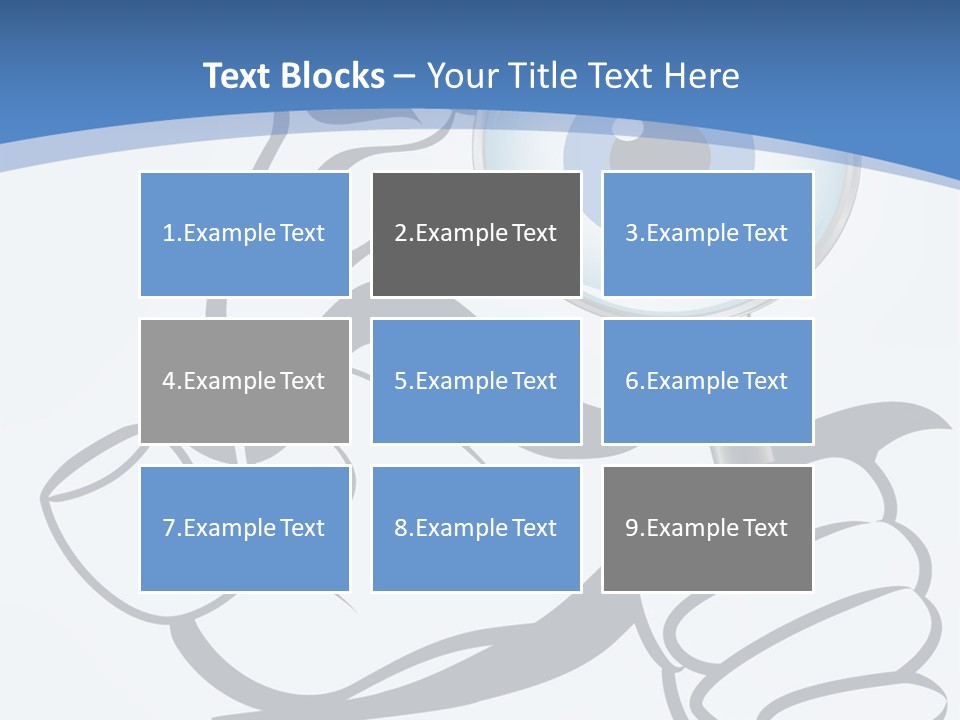 Hand Detective Glass PowerPoint Template