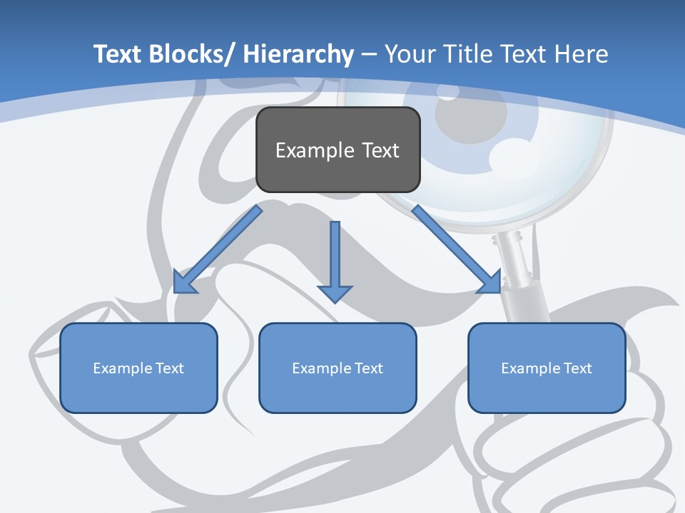 Hand Detective Glass PowerPoint Template