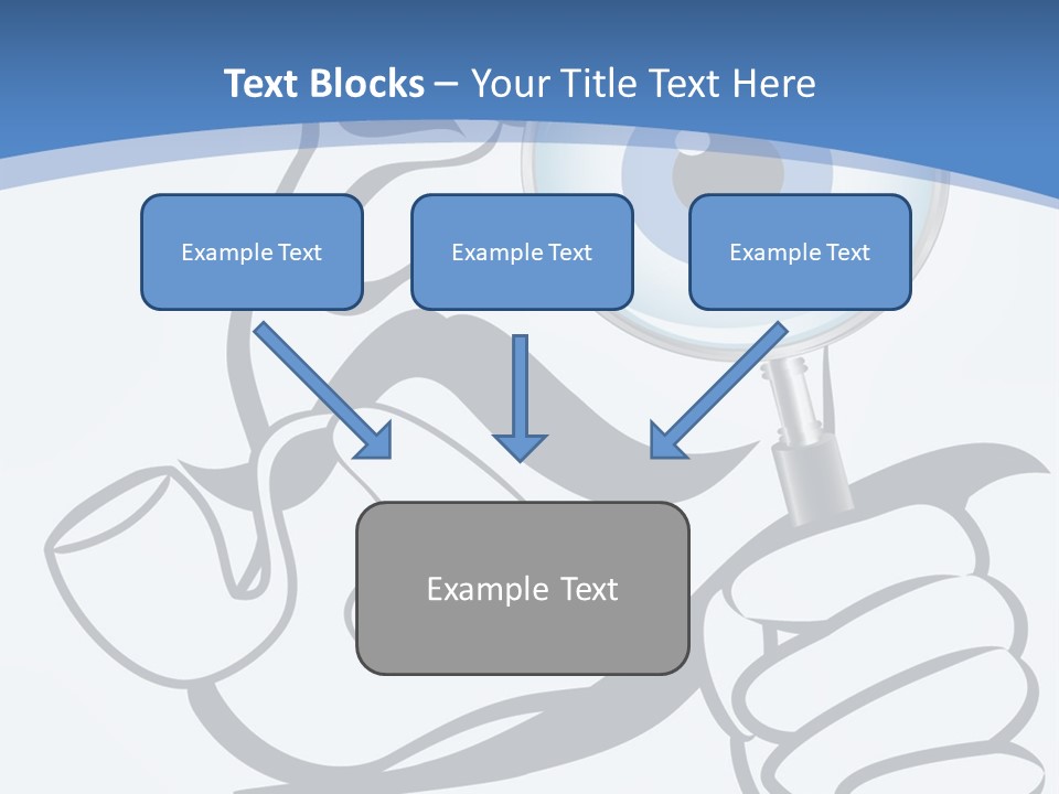 Hand Detective Glass PowerPoint Template