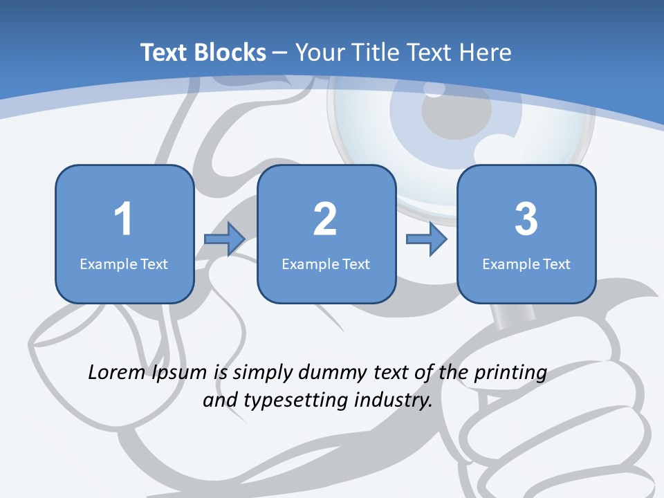 Hand Detective Glass PowerPoint Template