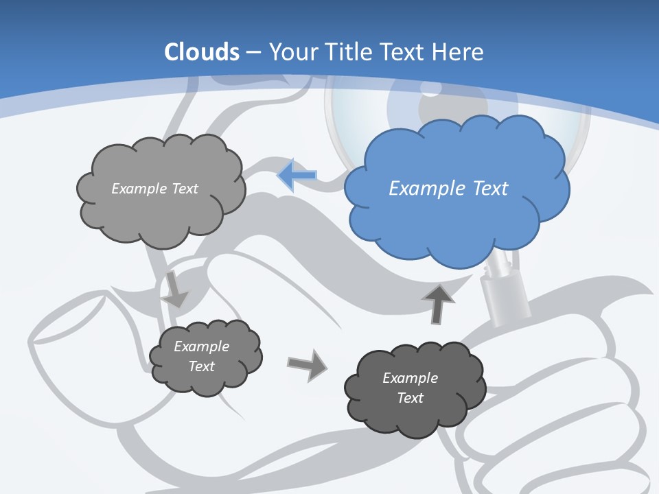 Hand Detective Glass PowerPoint Template