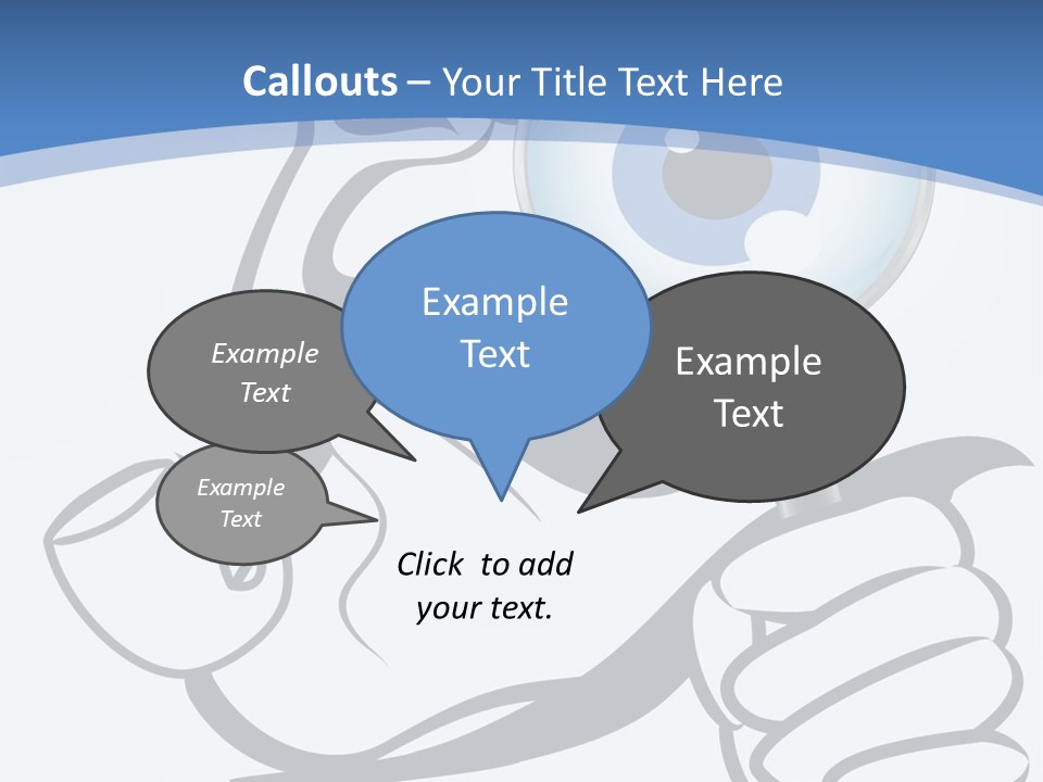 Hand Detective Glass PowerPoint Template
