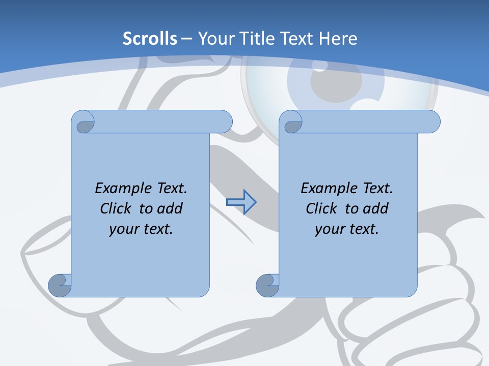 Hand Detective Glass PowerPoint Template