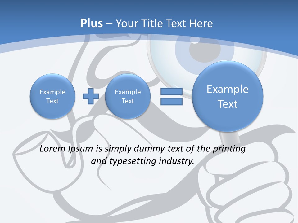 Hand Detective Glass PowerPoint Template