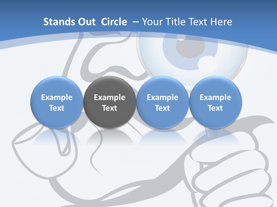 Hand Detective Glass PowerPoint Template