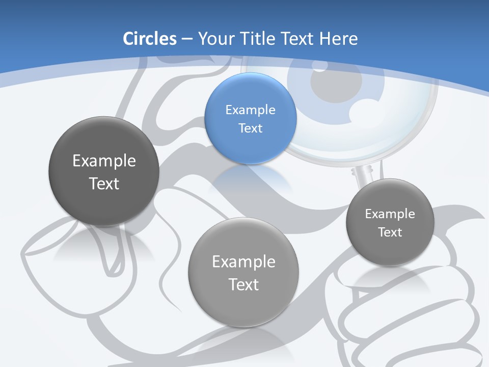 Hand Detective Glass PowerPoint Template