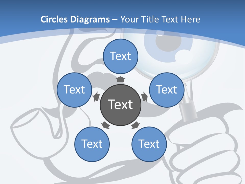 Hand Detective Glass PowerPoint Template