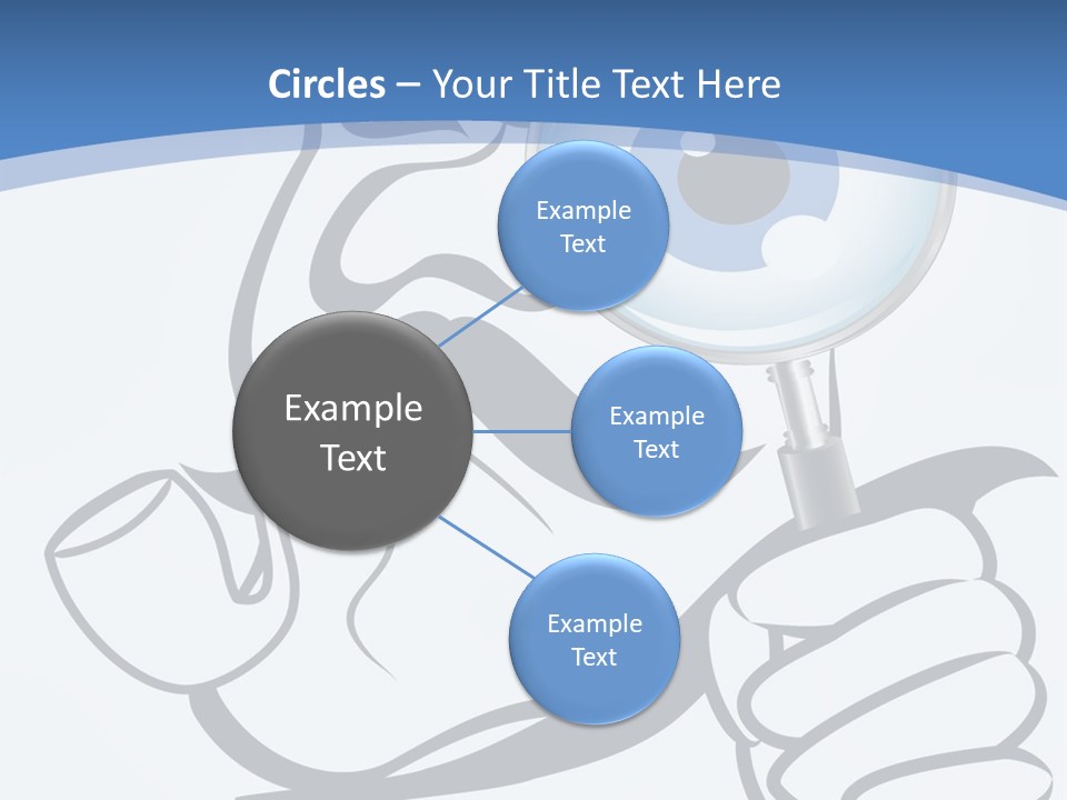 Hand Detective Glass PowerPoint Template