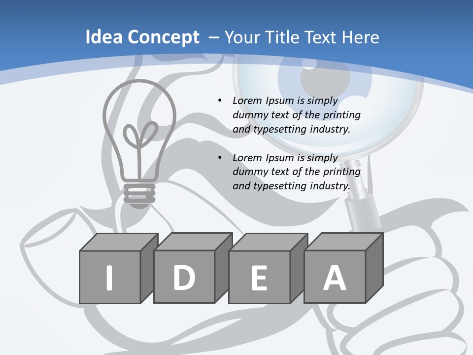 Hand Detective Glass PowerPoint Template