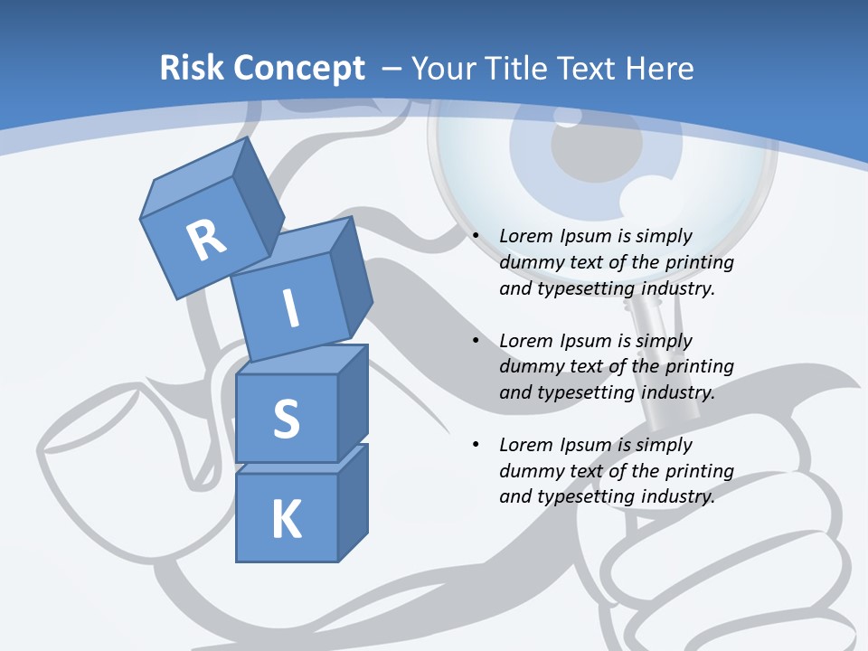 Hand Detective Glass PowerPoint Template