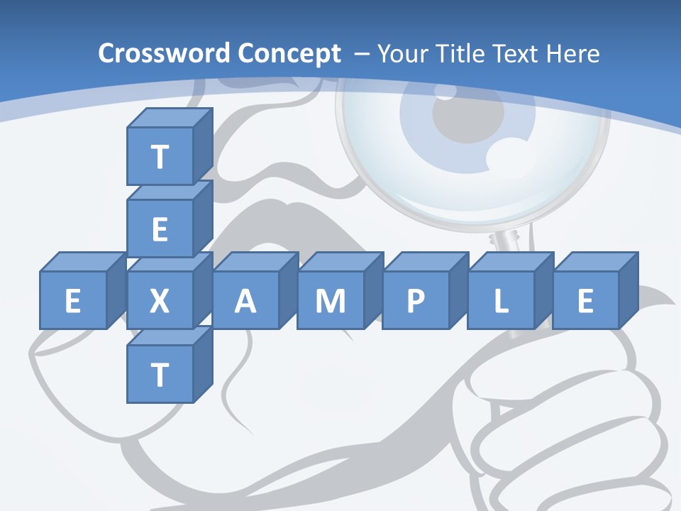 Hand Detective Glass PowerPoint Template