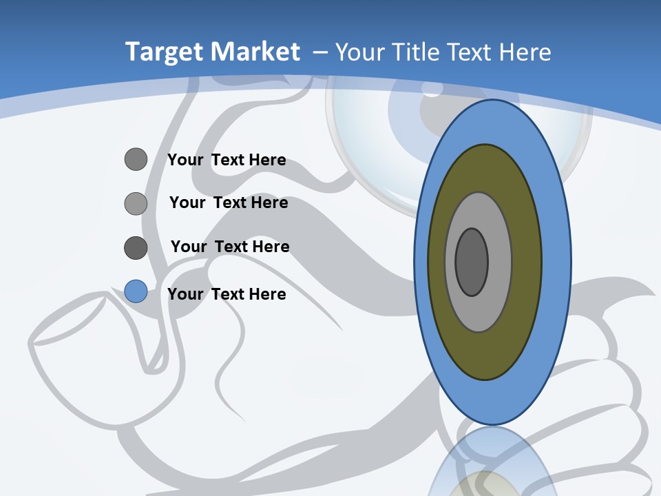 Hand Detective Glass PowerPoint Template