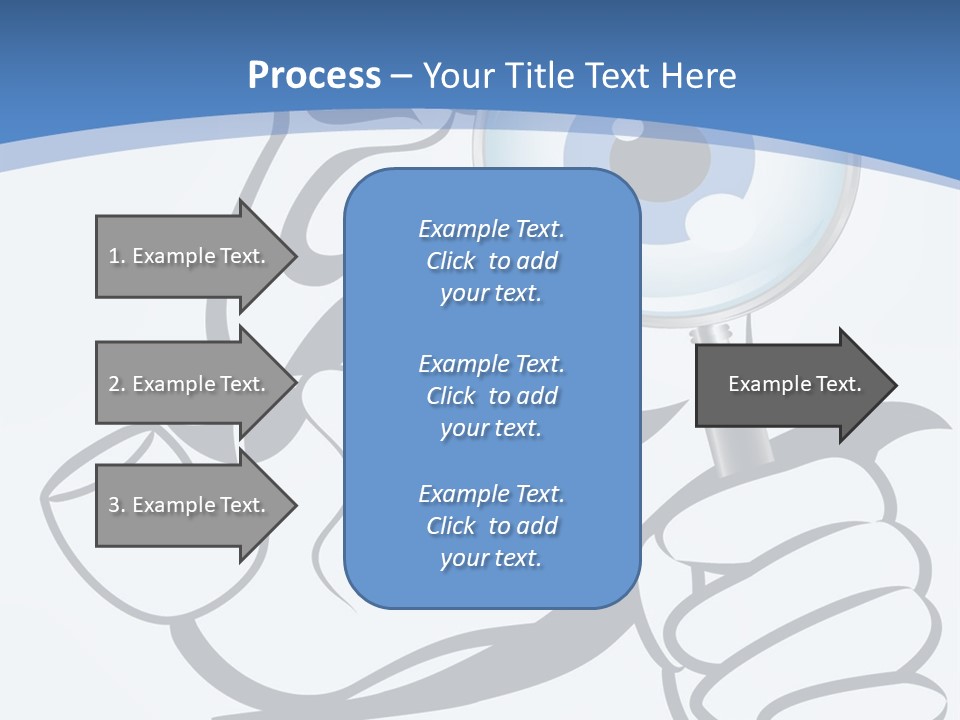 Hand Detective Glass PowerPoint Template