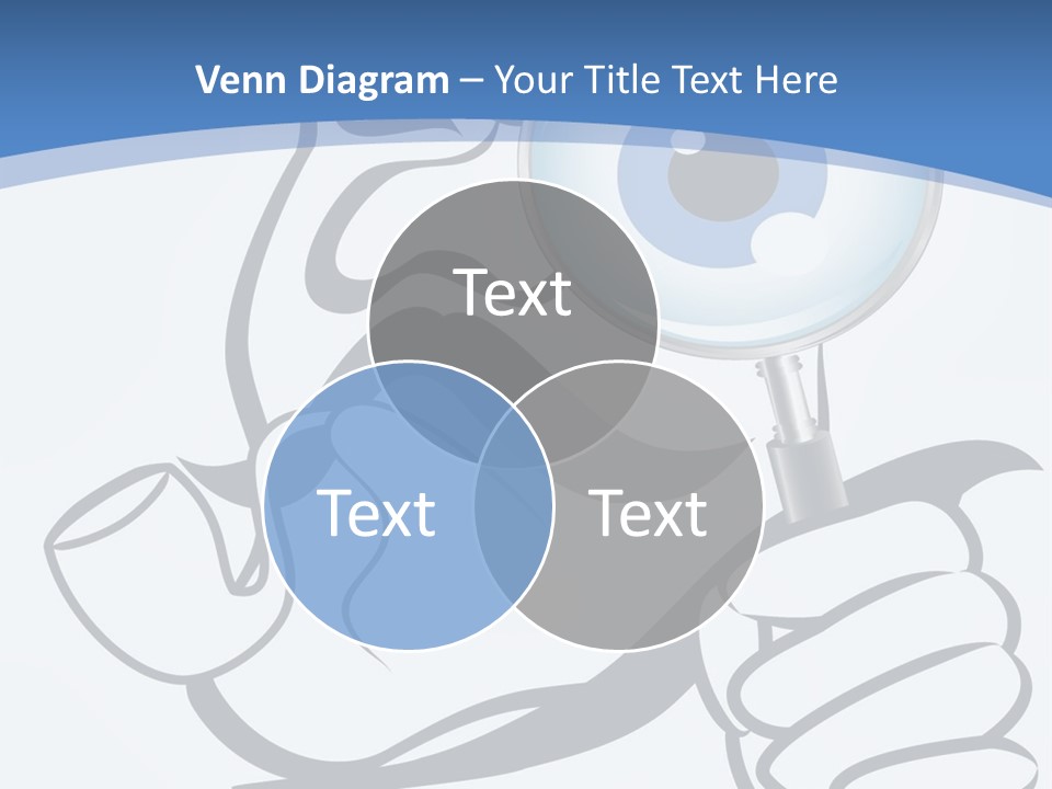 Hand Detective Glass PowerPoint Template