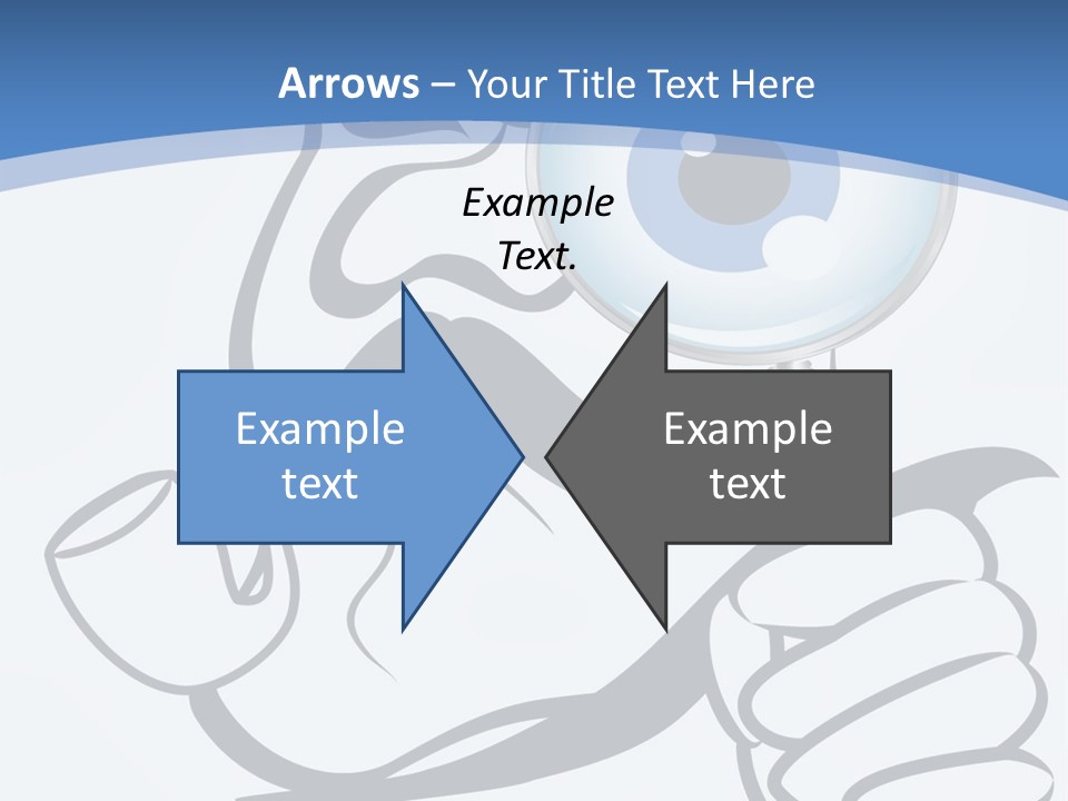 Hand Detective Glass PowerPoint Template