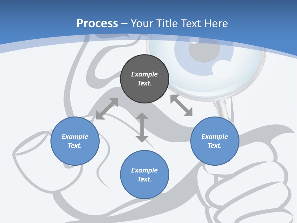 Hand Detective Glass PowerPoint Template
