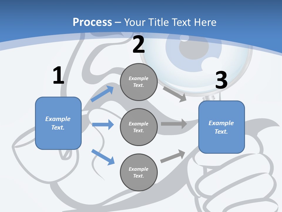 Hand Detective Glass PowerPoint Template