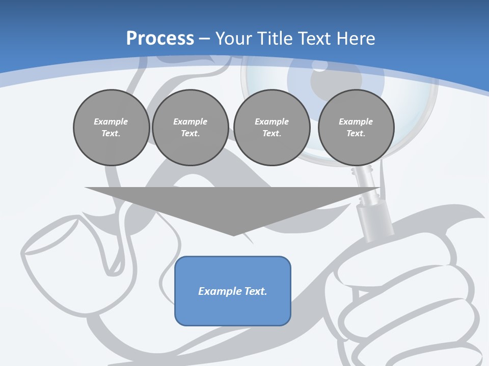 Hand Detective Glass PowerPoint Template