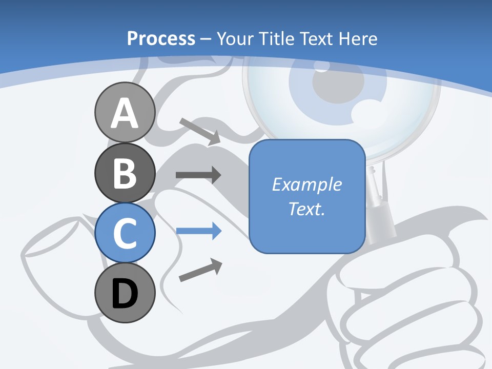 Hand Detective Glass PowerPoint Template