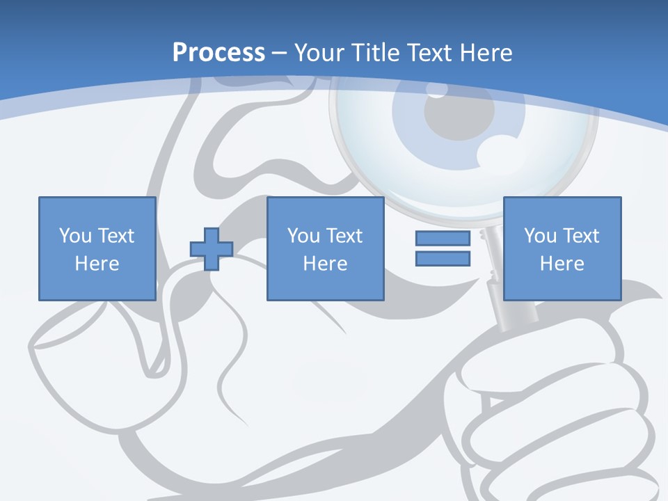 Hand Detective Glass PowerPoint Template