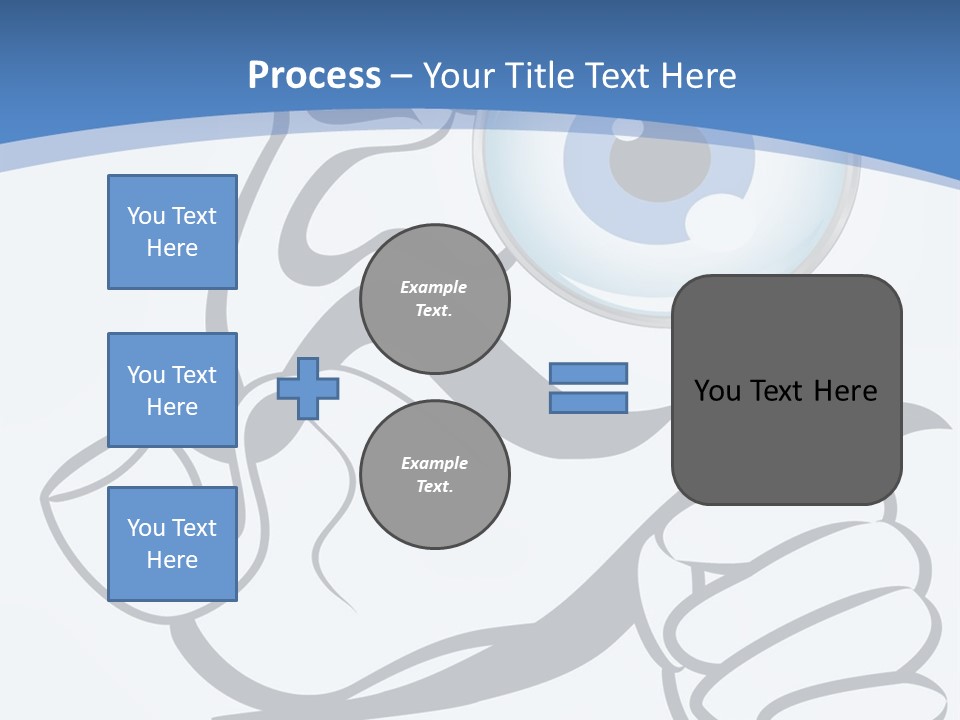 Hand Detective Glass PowerPoint Template