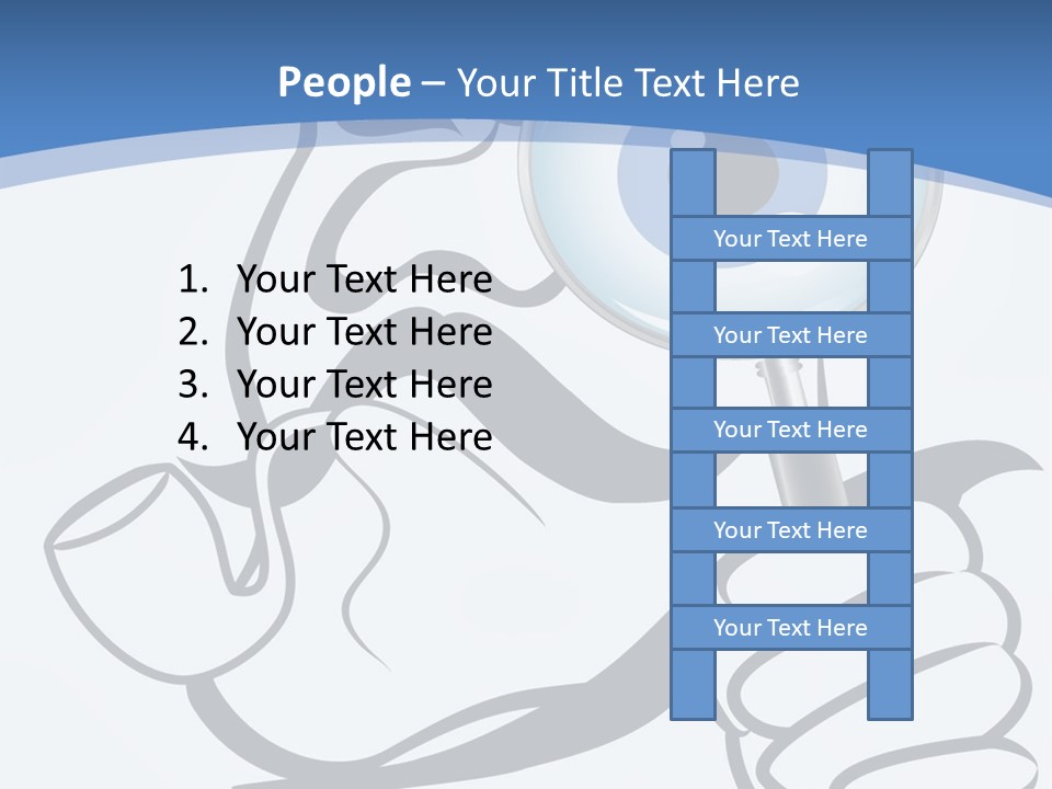 Hand Detective Glass PowerPoint Template