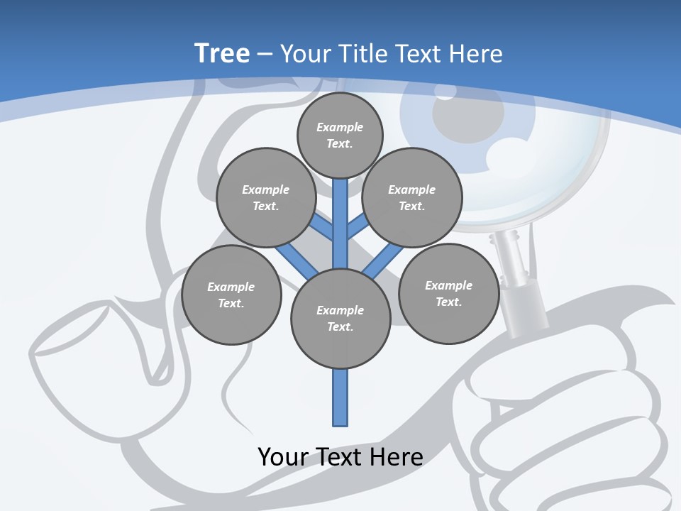 Hand Detective Glass PowerPoint Template