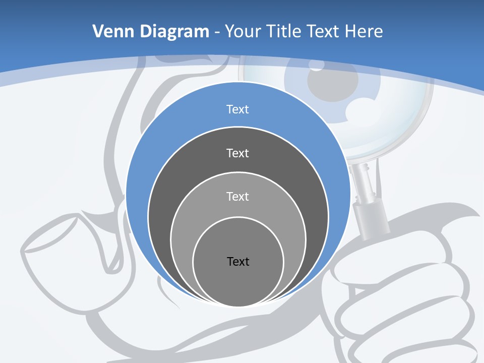 Hand Detective Glass PowerPoint Template