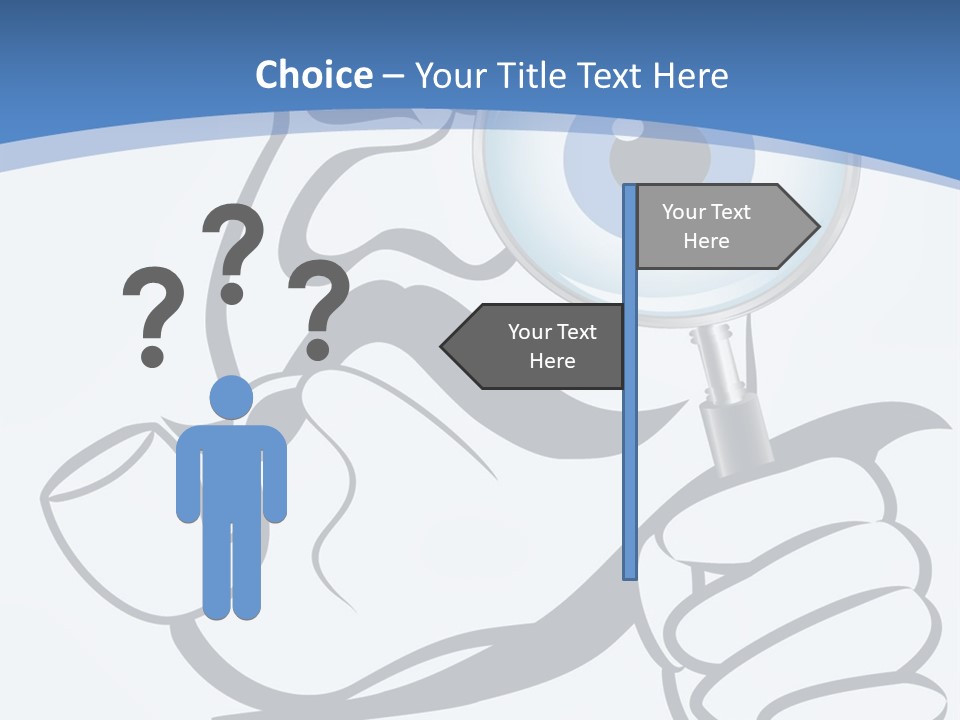 Hand Detective Glass PowerPoint Template