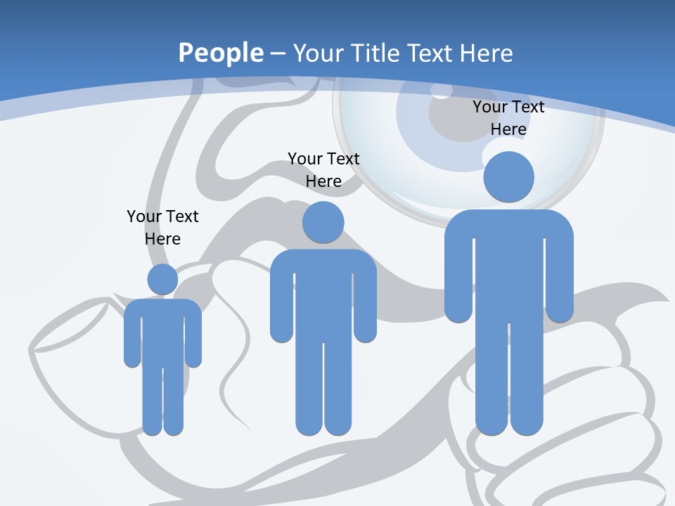 Hand Detective Glass PowerPoint Template